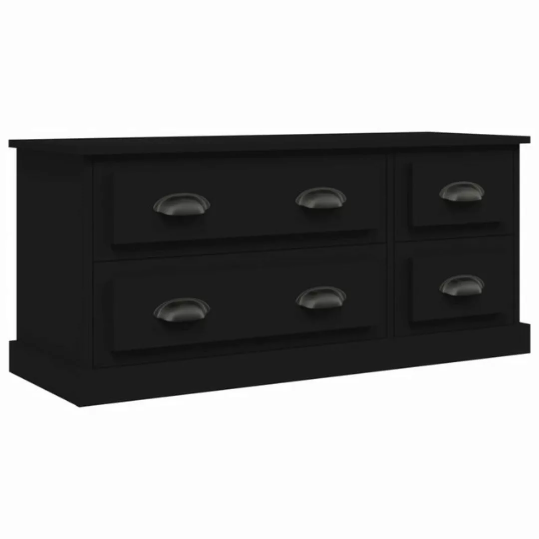 furnicato TV-Schrank Schwarz 100x35,5x45 cm Holzwerkstoff (1-St) günstig online kaufen