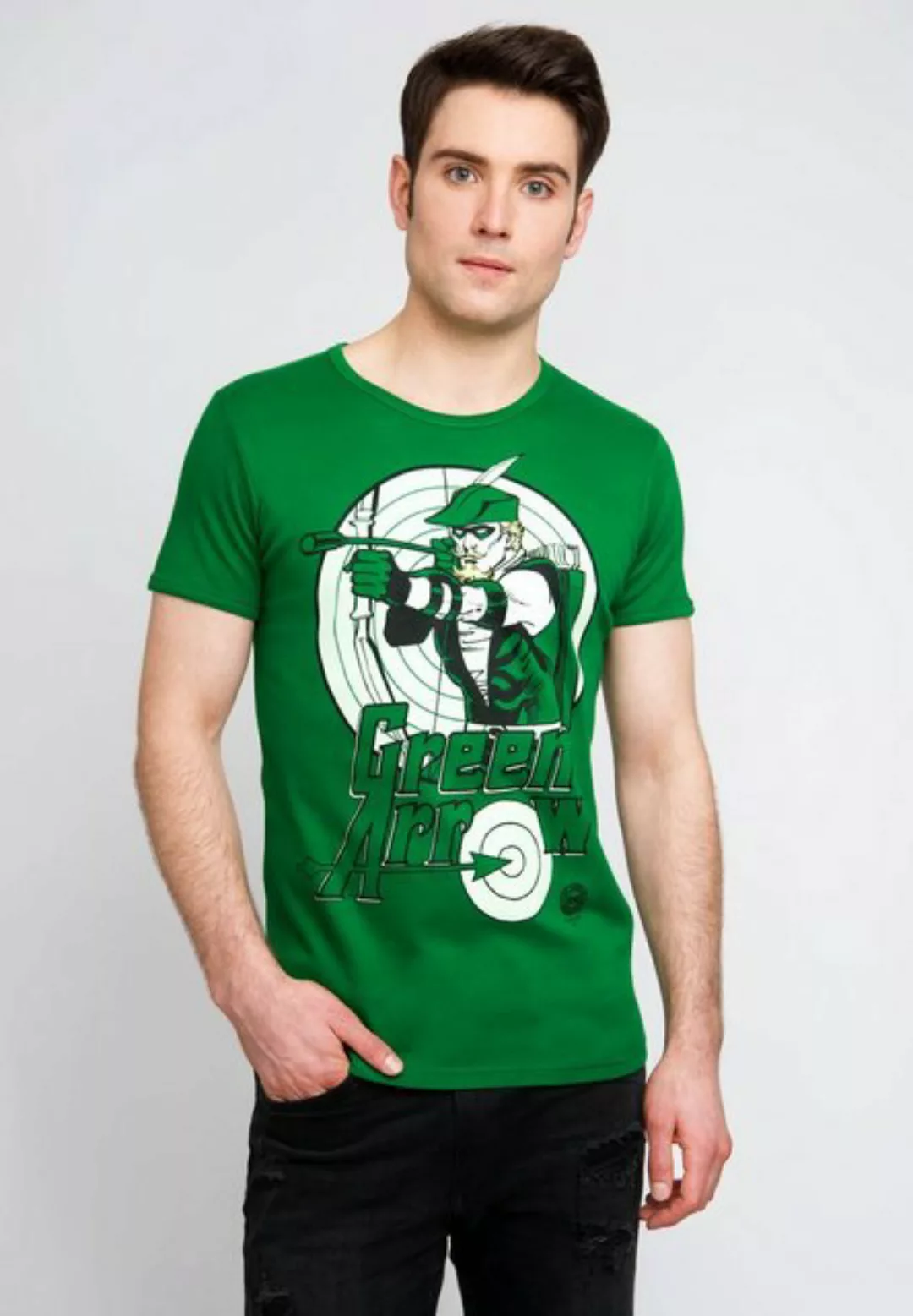LOGOSHIRT T-Shirt Green Arrow mit coolem Frontprint günstig online kaufen