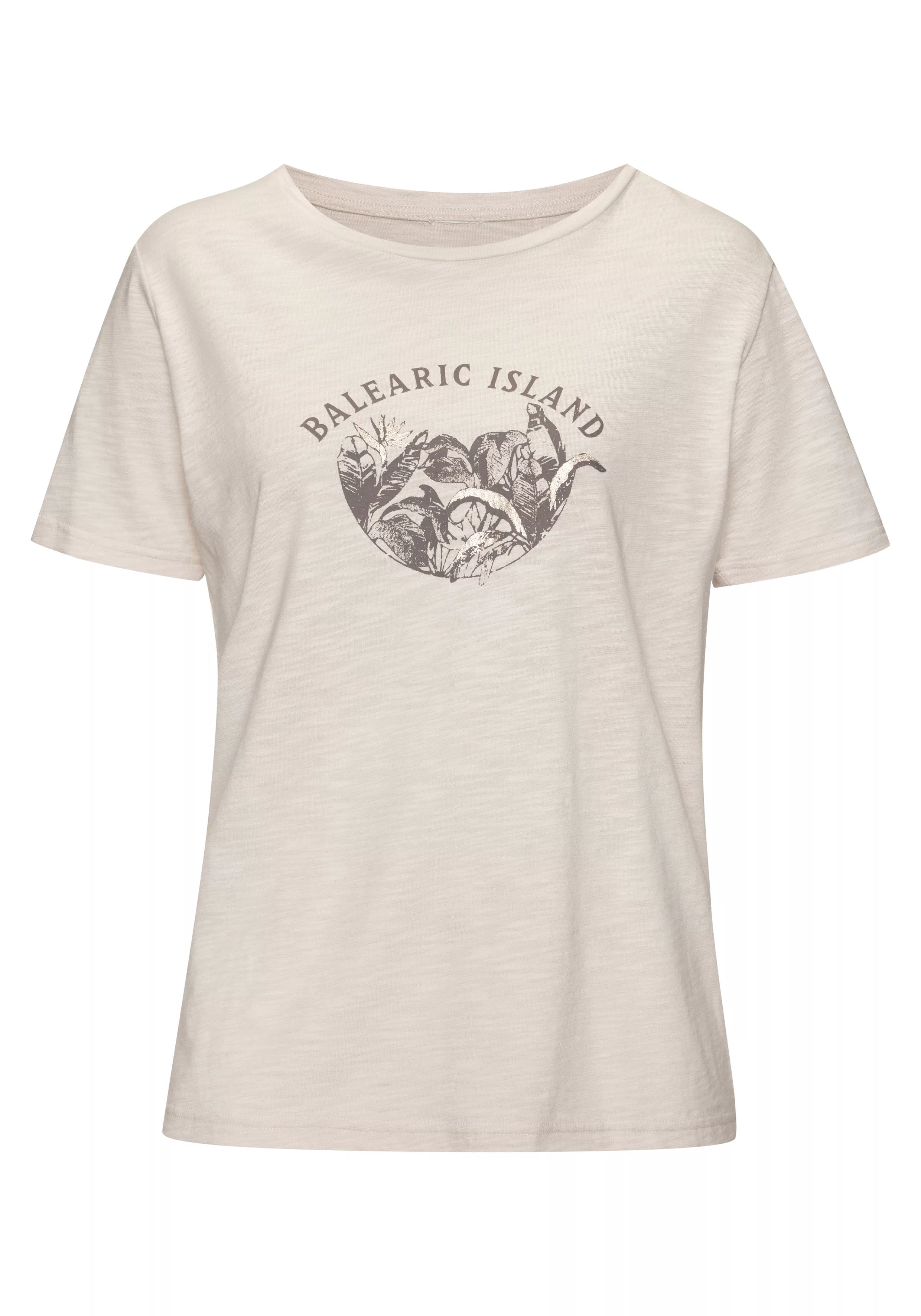 Vivance T-Shirt "mit schimmerndem Frontprint", aus weicher Baumwoll-Qualitä günstig online kaufen