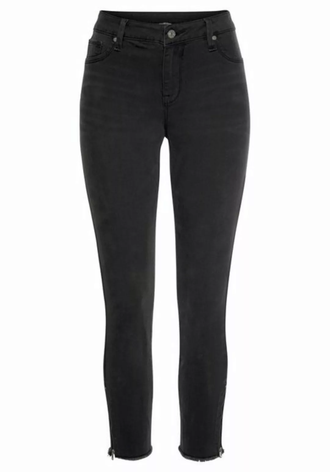 LASCANA Jeggings mit Reißverschlüssen am Saum, Skinny, elastische Qualität, günstig online kaufen