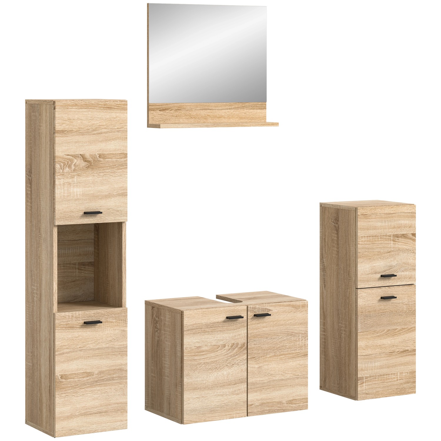 Badkombination  Bostalsee ¦ holzfarben ¦ Maße (cm): B: 137 H: 186 Schränke günstig online kaufen