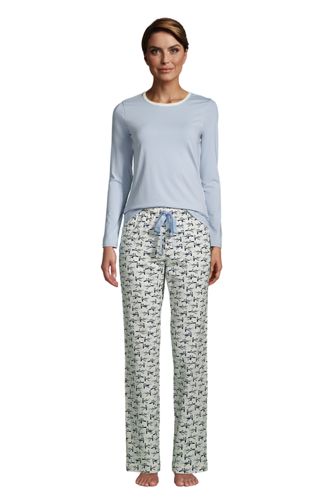 Draper James Jersey Pyjama-Set in Petite-Größe, Damen, Größe: L Petite, Elf günstig online kaufen