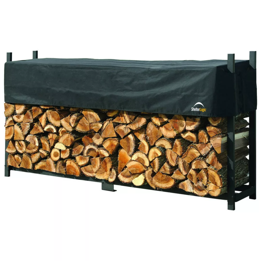 ShelterLogic Kaminholzregal schwarz B/H/T: ca. 240x119x36 cm günstig online kaufen