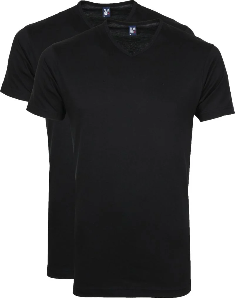 Alan Red T-Shirt V-Hals Vermont Zwart (2pack) - Größe M günstig online kaufen