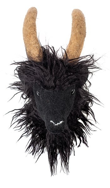Kleiderhaken Tiermotiv Ziege schwarz 30 cm günstig online kaufen