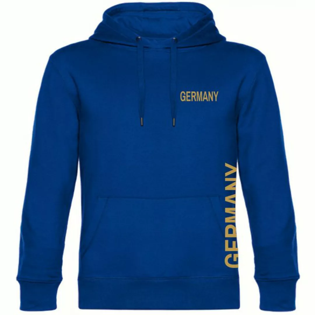 multifanshop Kapuzensweatshirt Germany - Brust & Seite Gold - Pullover günstig online kaufen