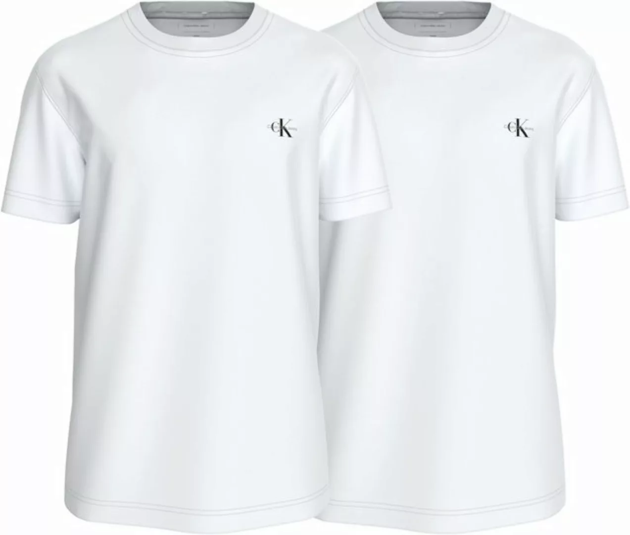 Calvin Klein Jeans T-Shirt 2 PACK MONOLOGO mit kleinem Logodruck auf der Br günstig online kaufen