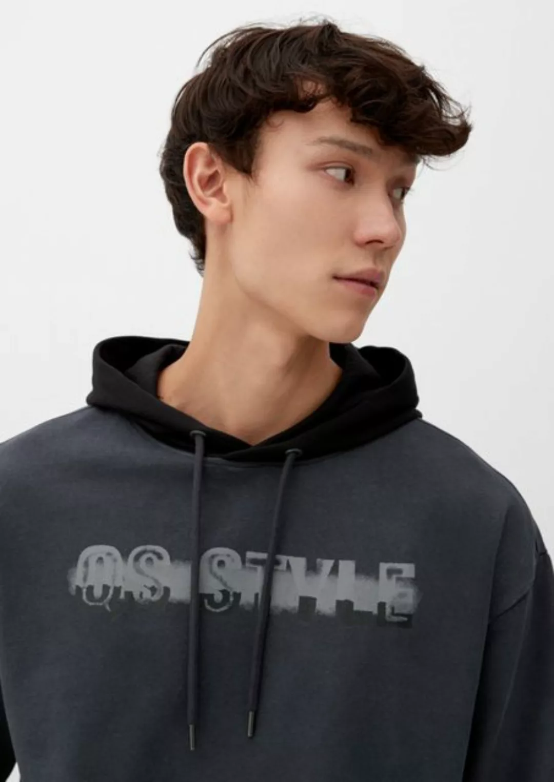 QS Sweatshirt Sweatshirt im Used Look Waschung günstig online kaufen