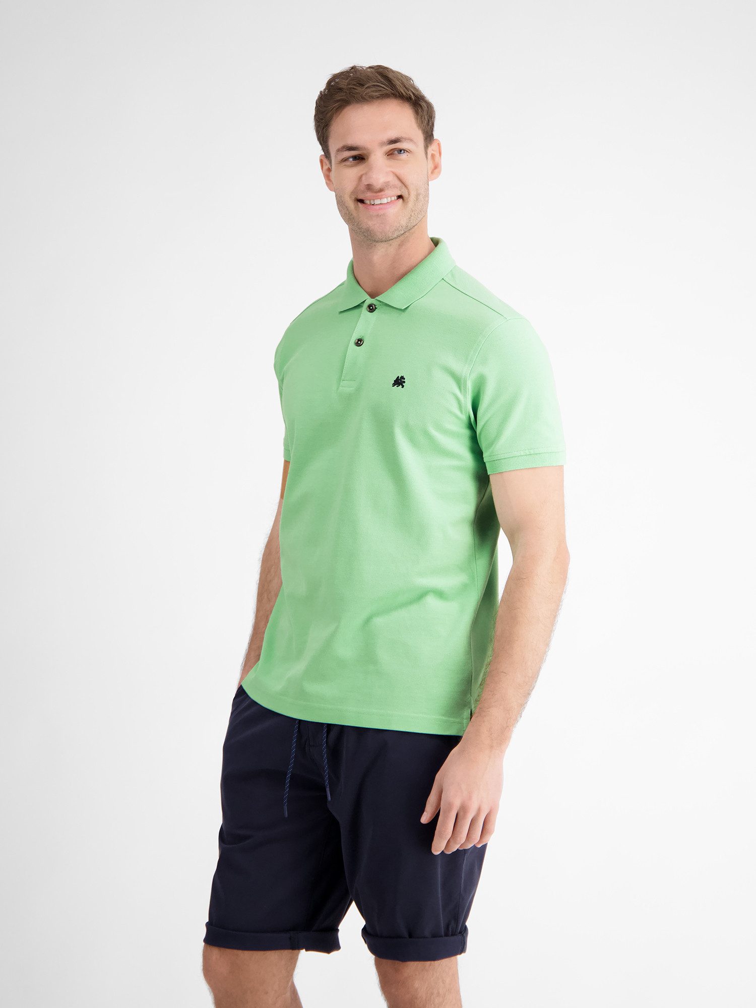 LERROS Poloshirt "LERROS Basic Poloshirt für Herren, unifarben" günstig online kaufen