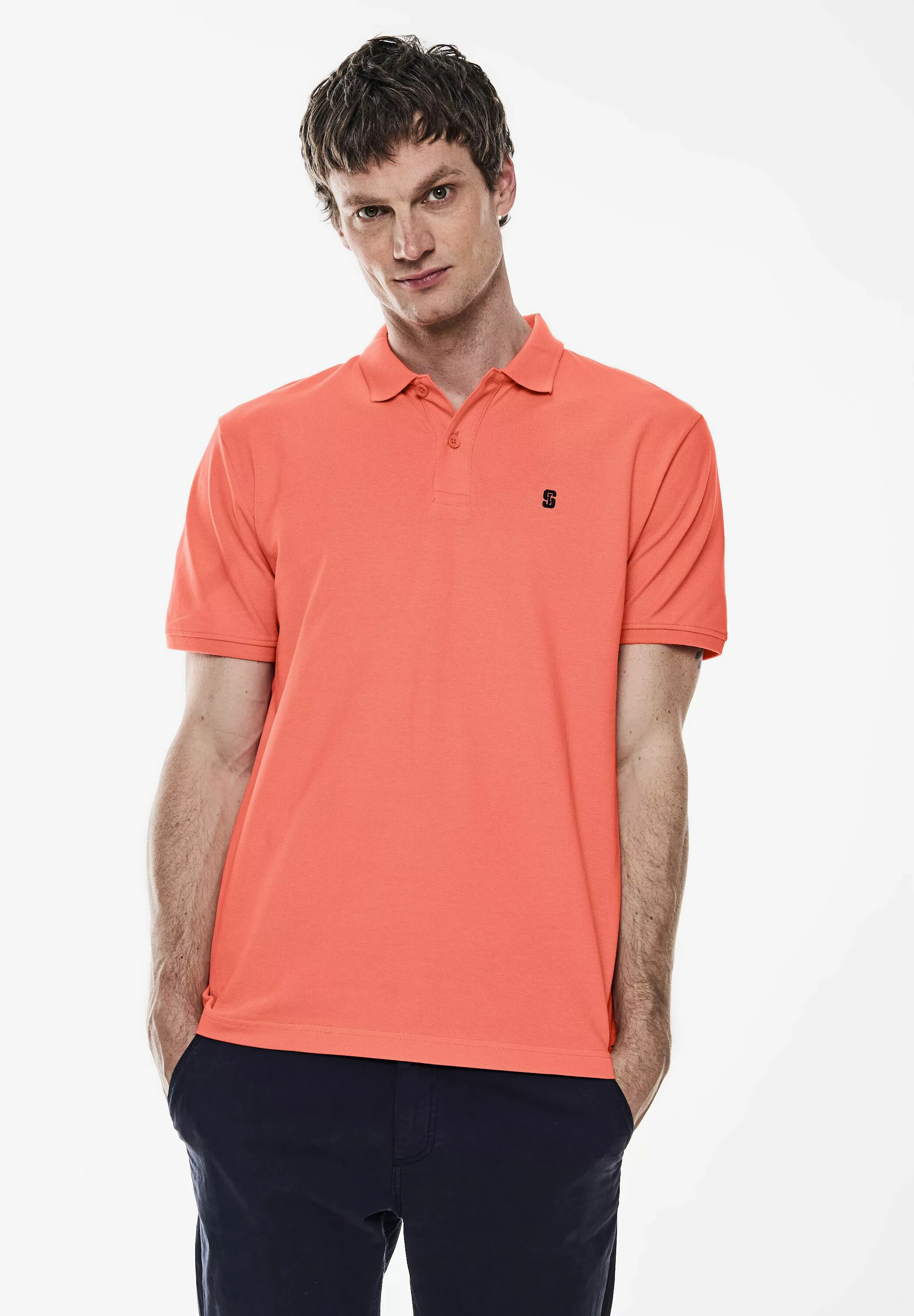 STREET ONE MEN Poloshirt in Unifarbe günstig online kaufen