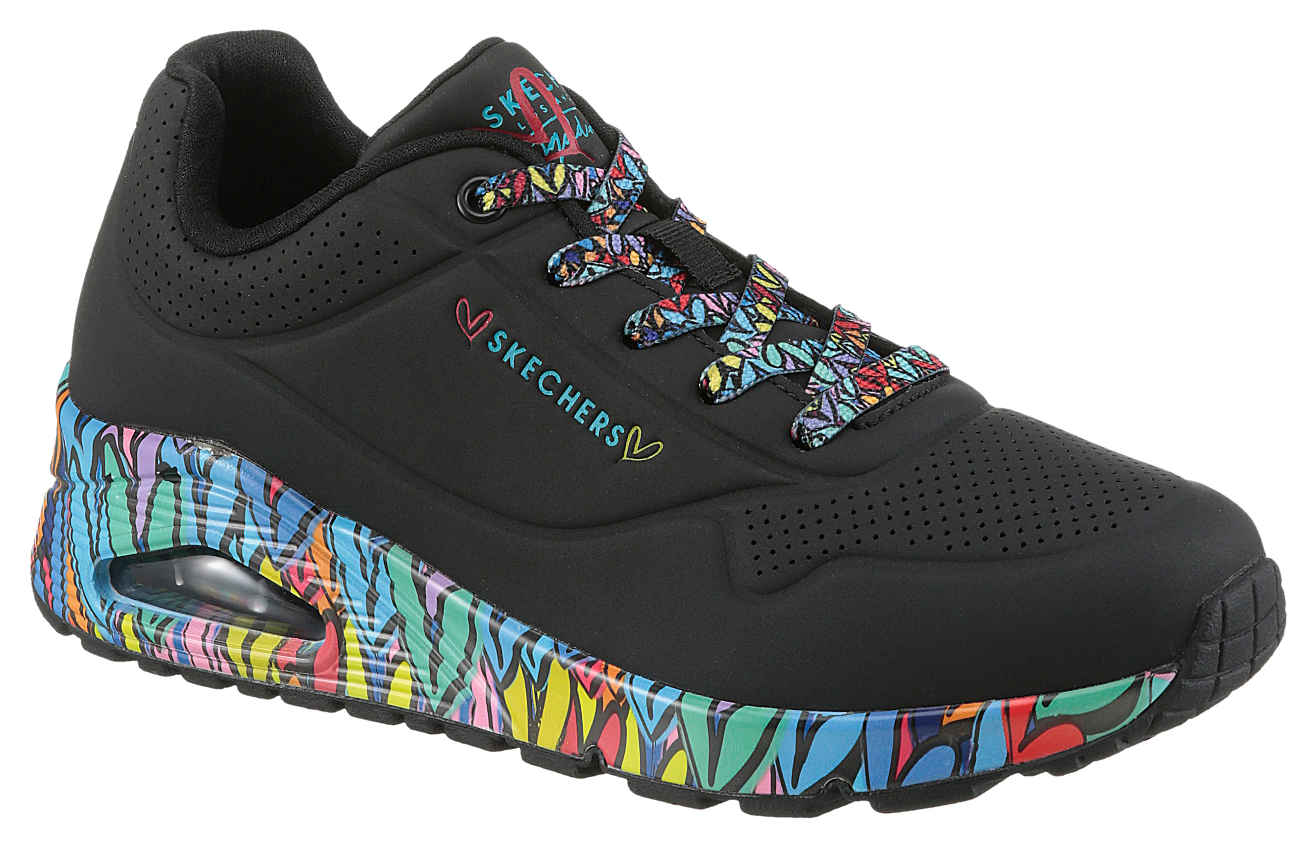 Skechers Sneaker "UNO", Plateausneaker, Schnürschuh mit Keilabsatz günstig online kaufen