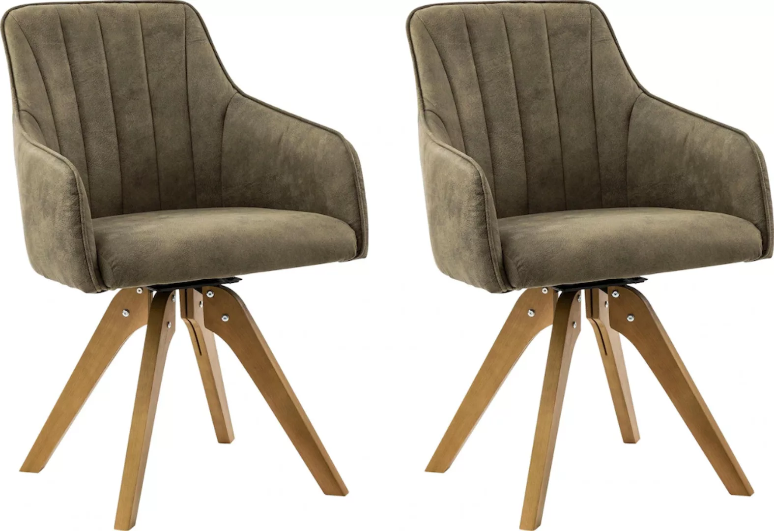 Home affaire Drehstuhl "Formentor", (Set), 2 St., Microfaser, mit Rückenste günstig online kaufen