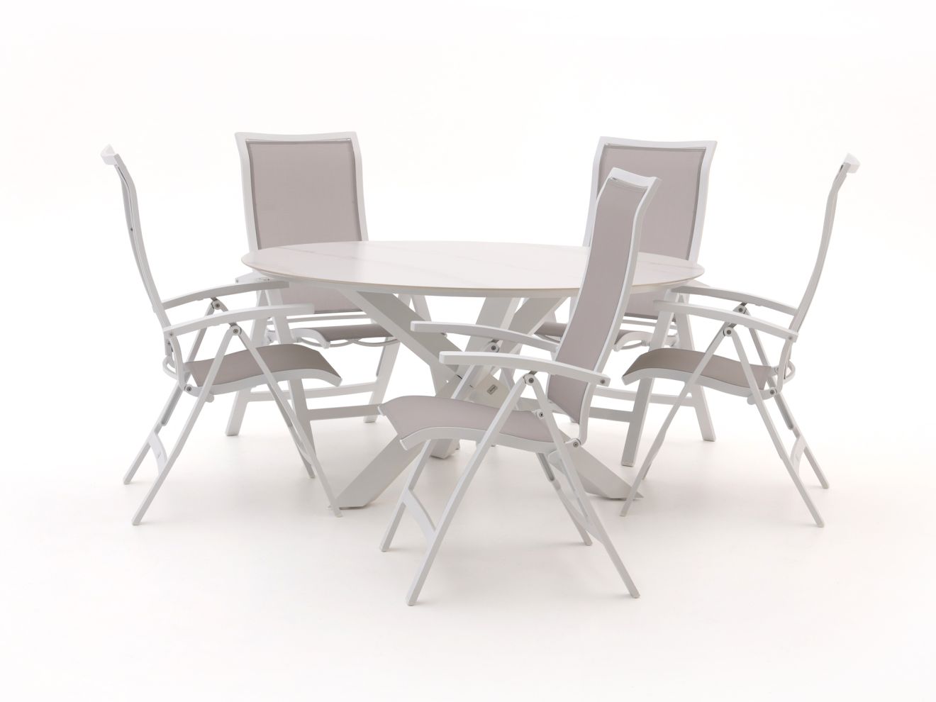 Bellagio Lugo/Lodola ø 150 cm Gartenmöbel-Set 6-teilig verstellbar günstig online kaufen