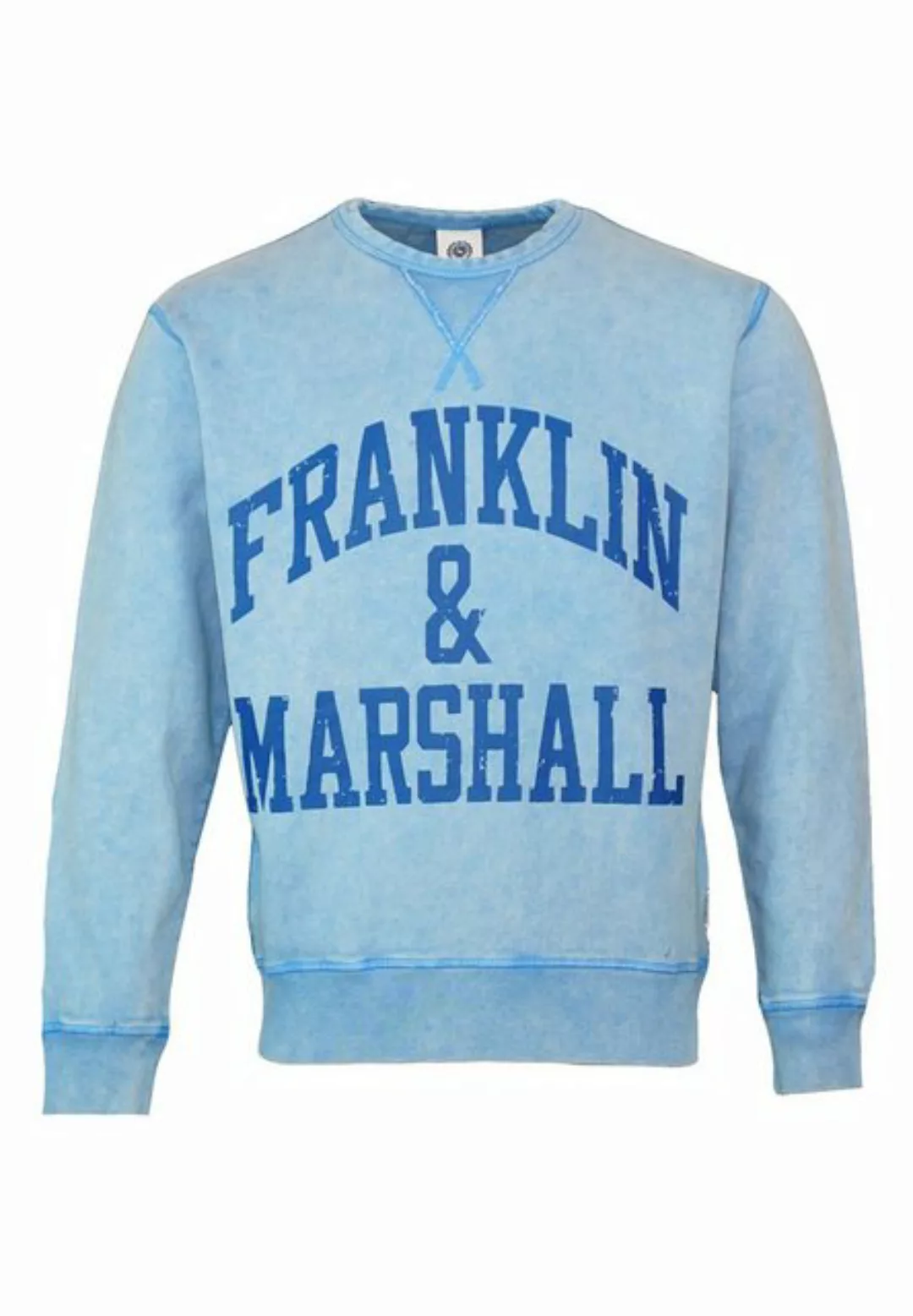 Franklin & Marshall Sweatshirt Pullover Sweatshirt ACID WASH BRUSHED COTTON günstig online kaufen