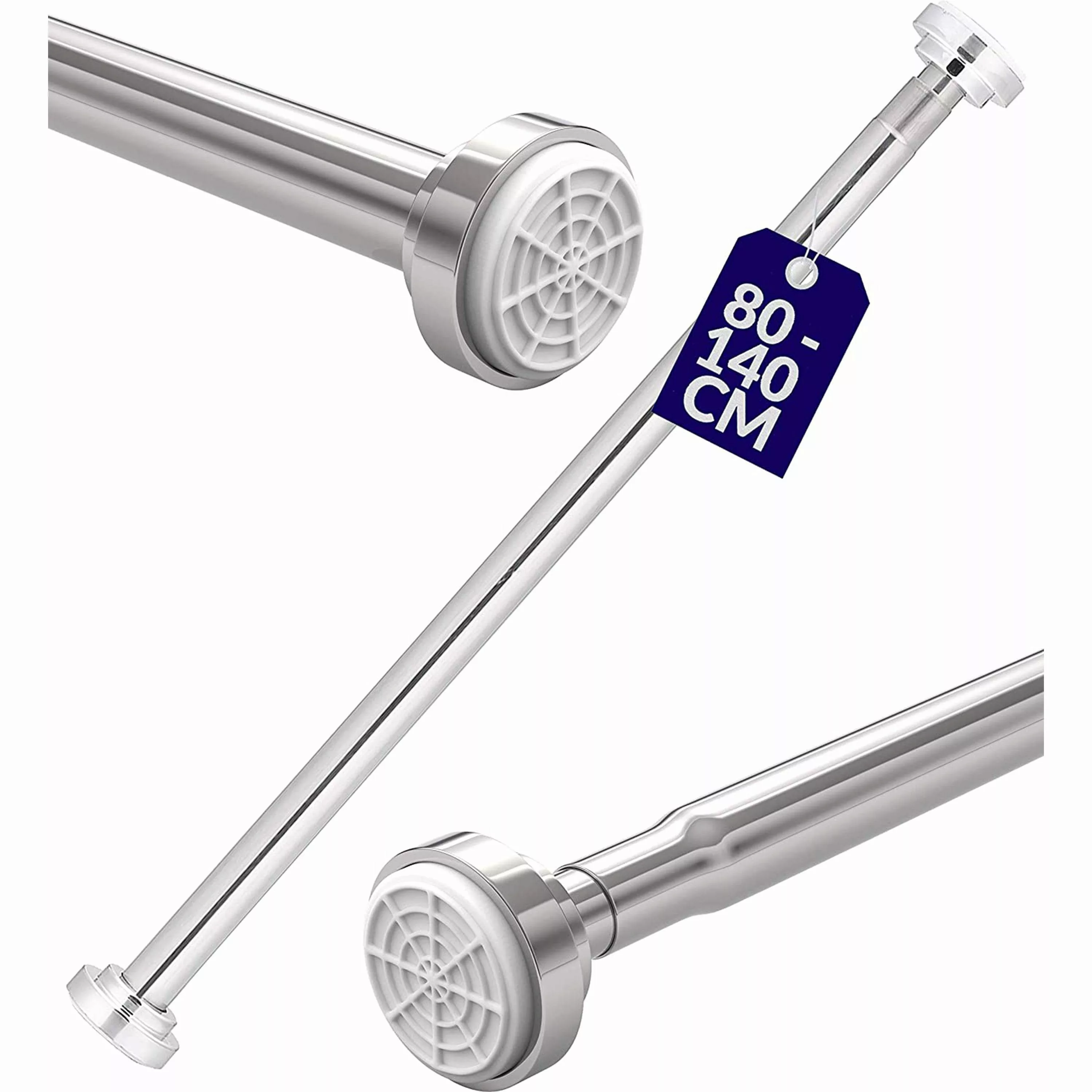 Praknu Duschvorhangstange Duschstange 85-140cm, Ø 2 günstig online kaufen