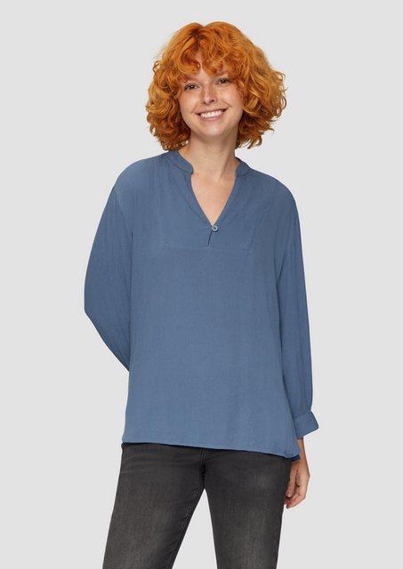 QS Langarmbluse Viskose-Bluse mit 3/4-Arm Raffung günstig online kaufen