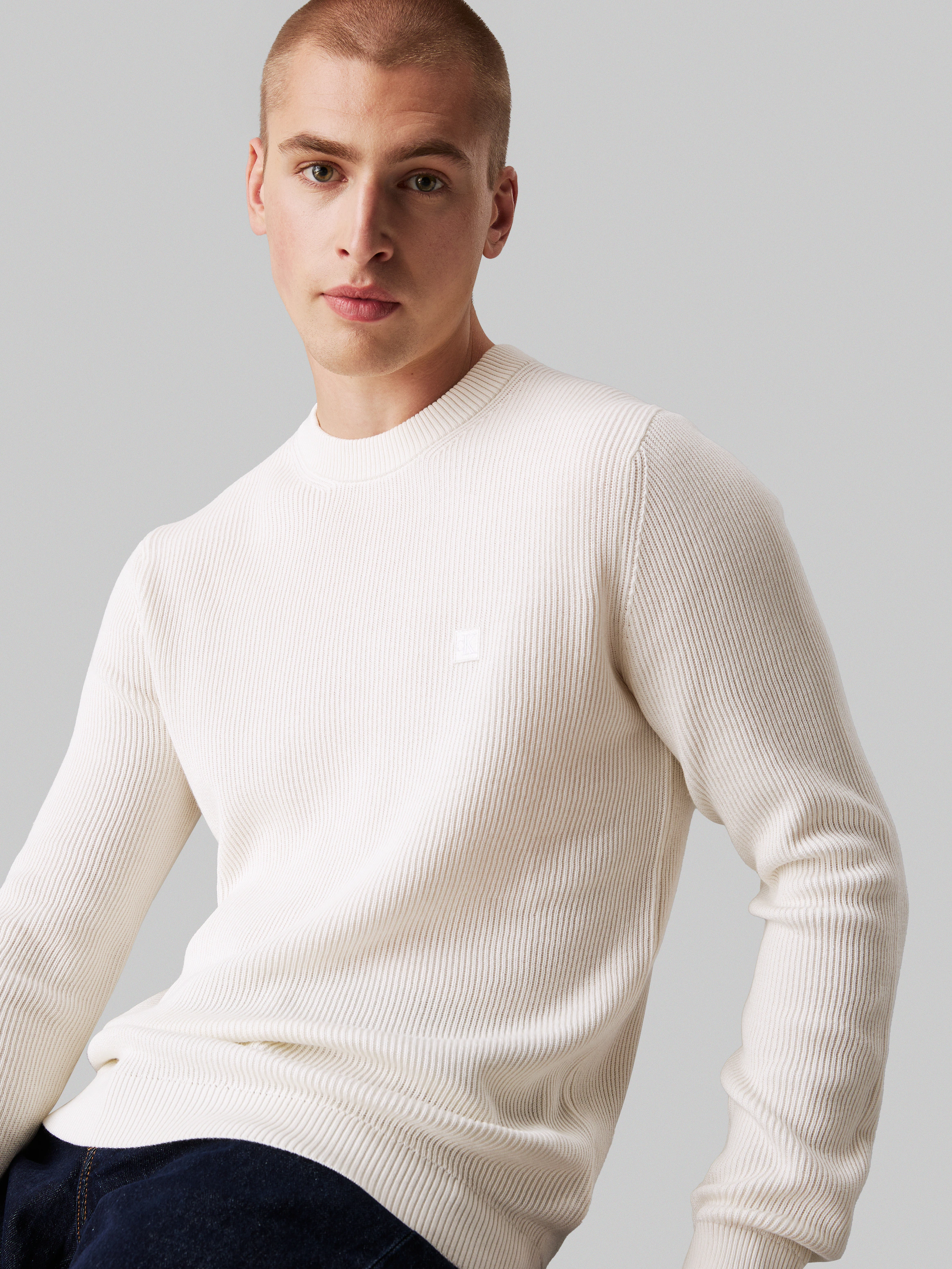 Calvin Klein Jeans Rundhalspullover "CK EMBRO BADGE SWEATER" günstig online kaufen