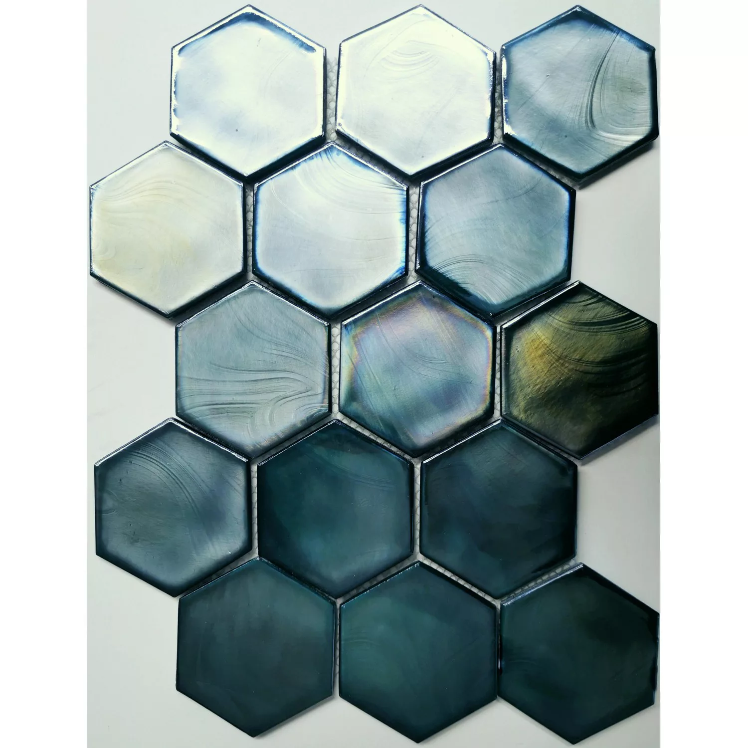 Mosaikmatte Cadiz Hexagon Keramik Grün 26 cm x 29,9 cm günstig online kaufen