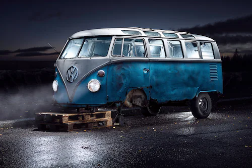 Papermoon Fototapete »Photo-Art PETRI DAMSTEN, VW KLEINBUS« günstig online kaufen