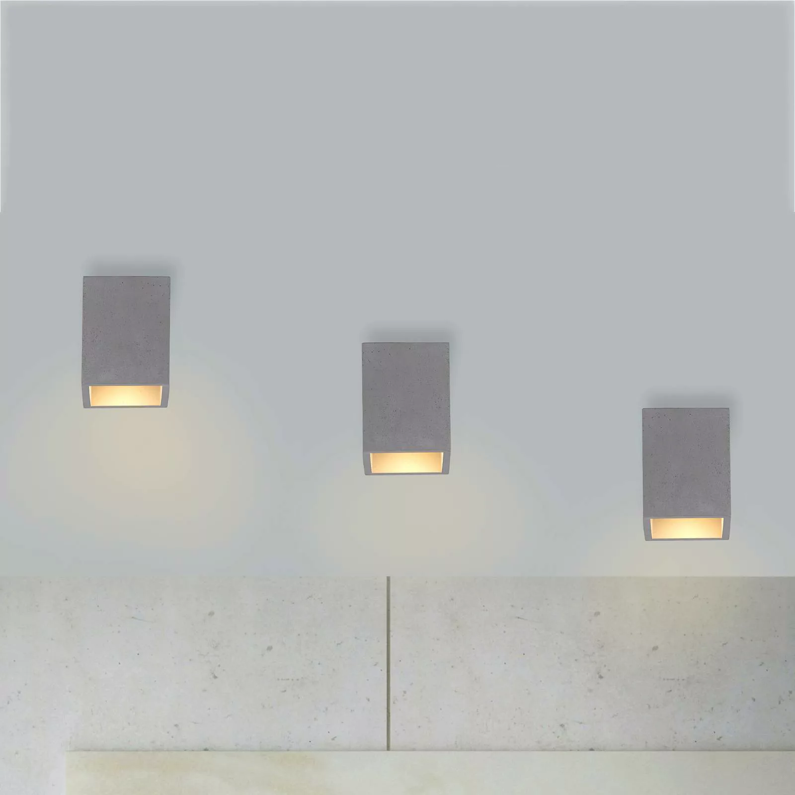 Paul Neuhaus Eton Deckenlampe aus Beton, eckig günstig online kaufen