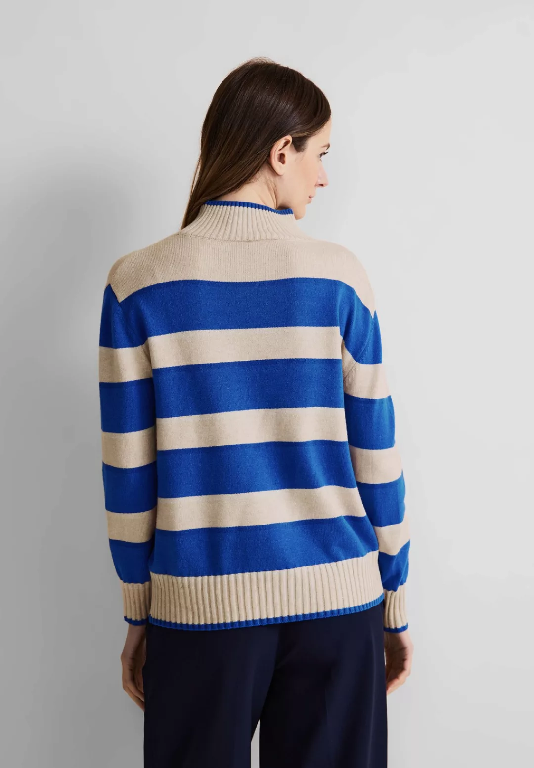 STREET ONE Sweatshirt rollneck sweater with details, purple cozy pink günstig online kaufen