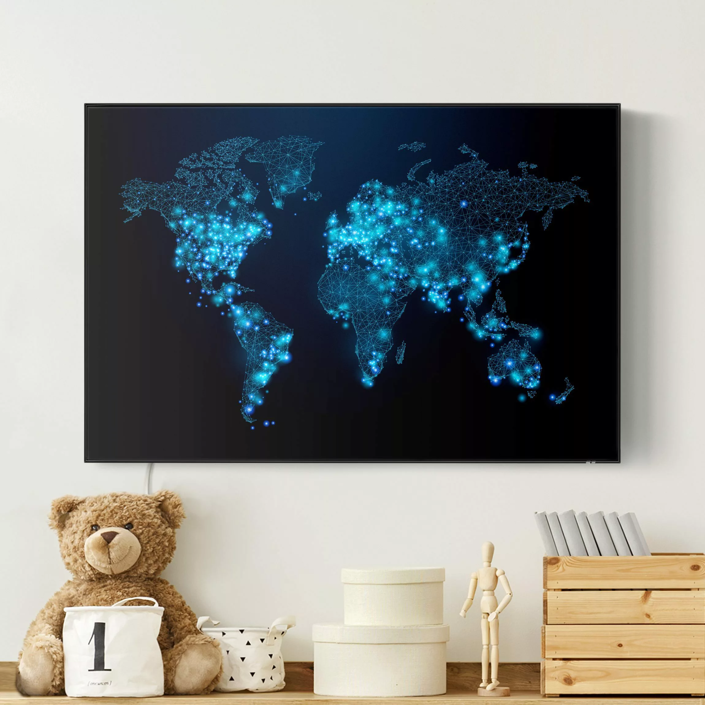 LED-Wechselbild Connected World Weltkarte günstig online kaufen