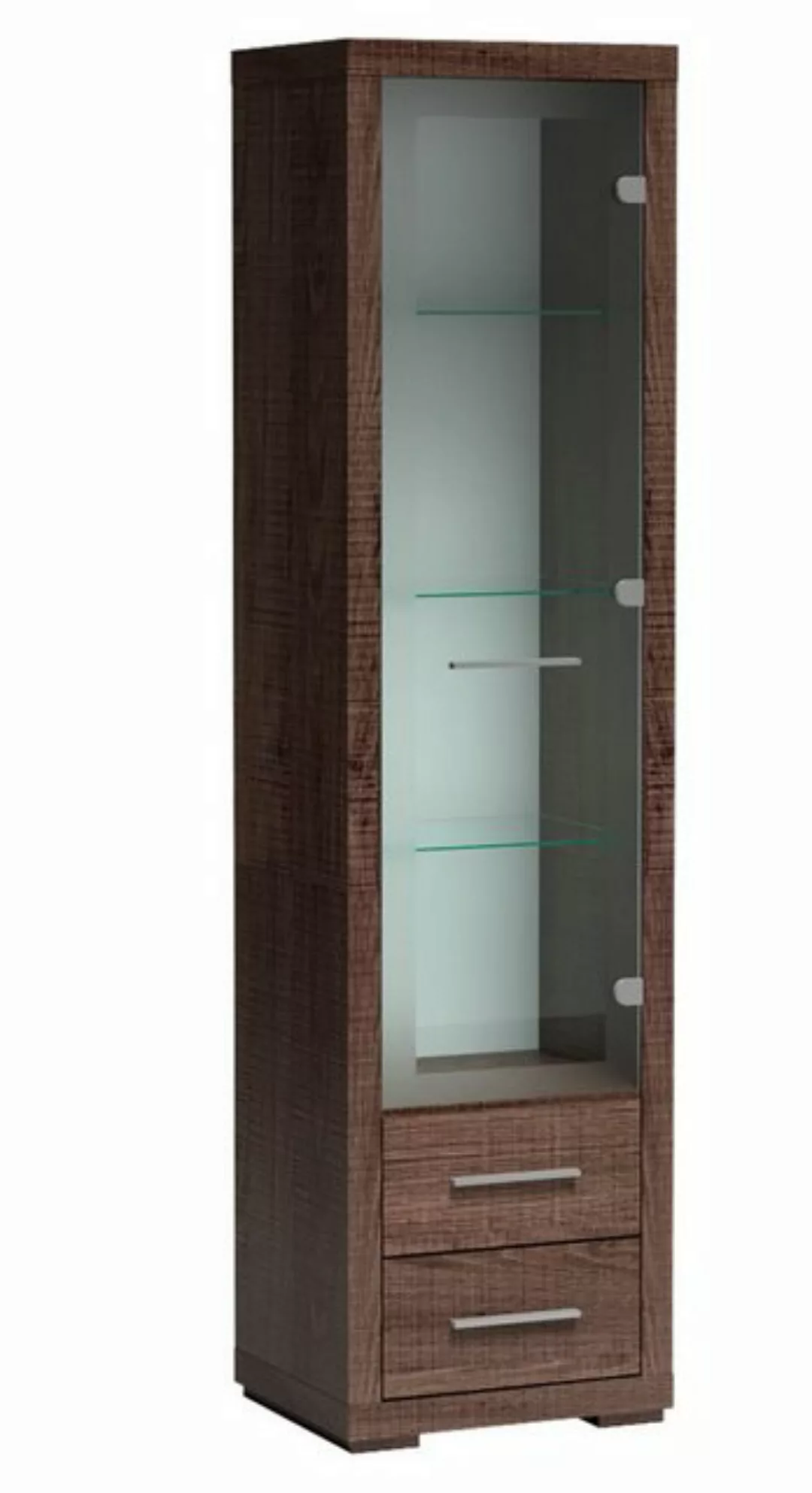 Compleo Vitrine ARIA Glasvitrine mit 2 Schubladen, Arbeitszimmer Schränke B günstig online kaufen