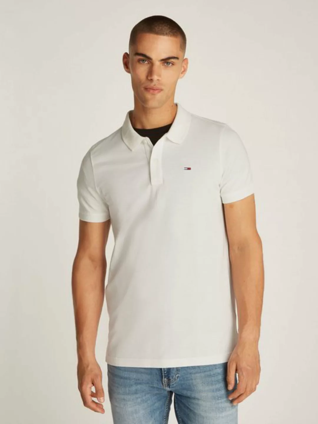 Tommy Jeans Poloshirt TJM SLIM PLACKET POLO Piqué mit Polokragen günstig online kaufen