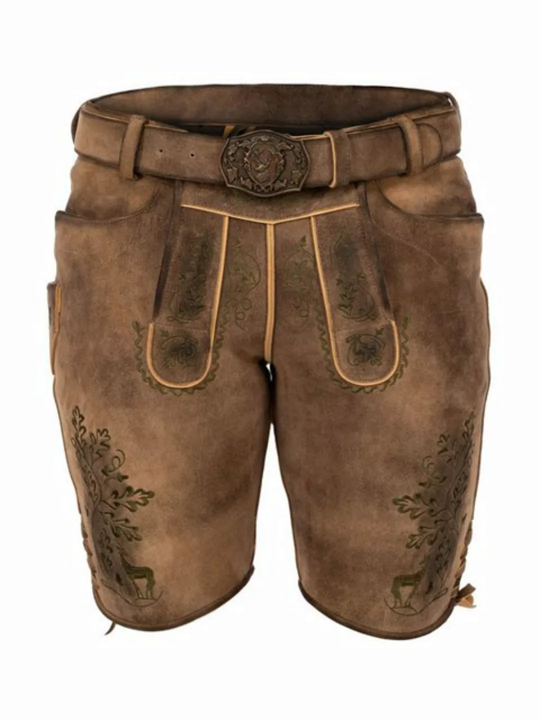 Maddox Trachtenhose Lederhose kurz mit Gürtel ALLNERSEE altbraun günstig online kaufen