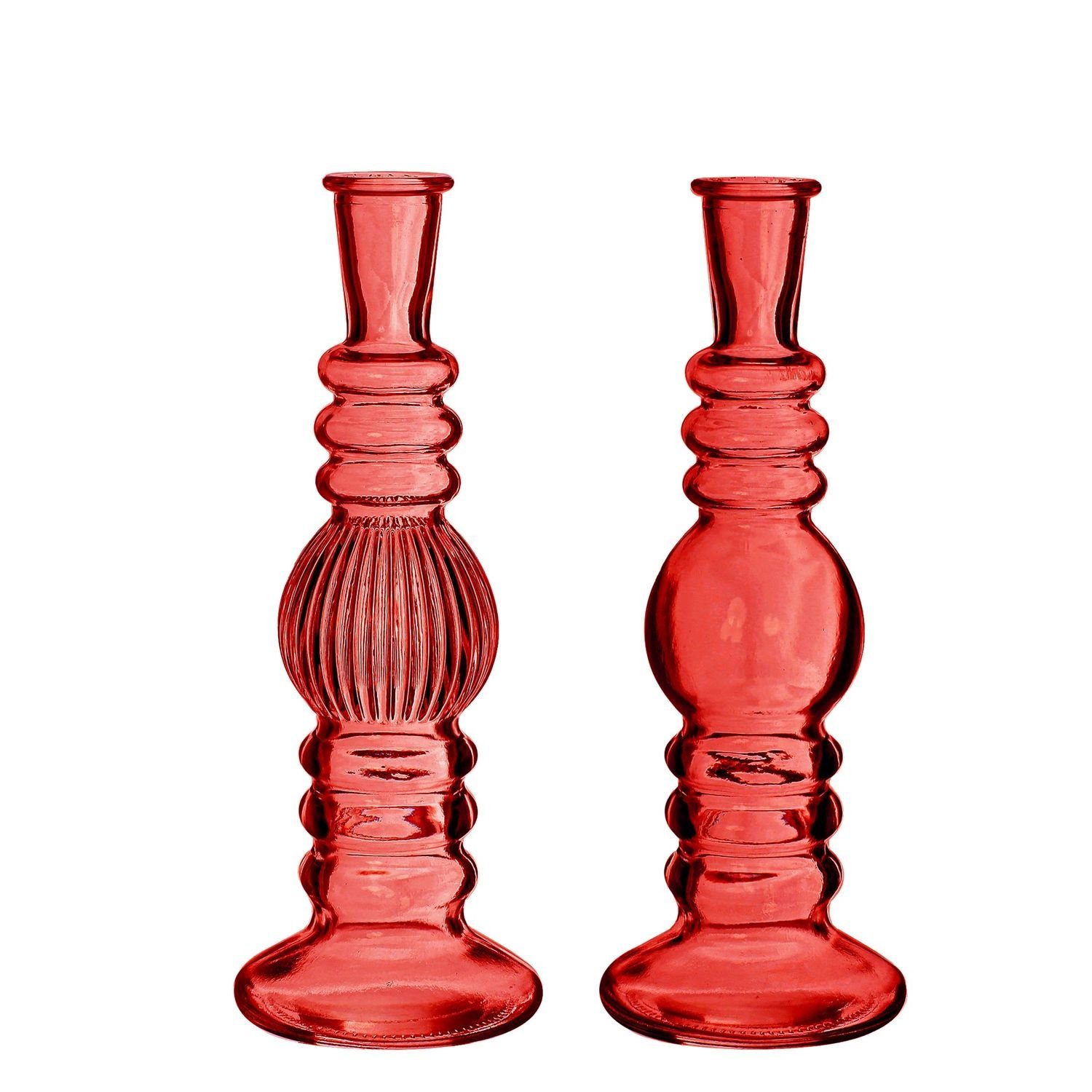 NaDeco Dekovase Glasvase "Florence" in Rot, günstig online kaufen