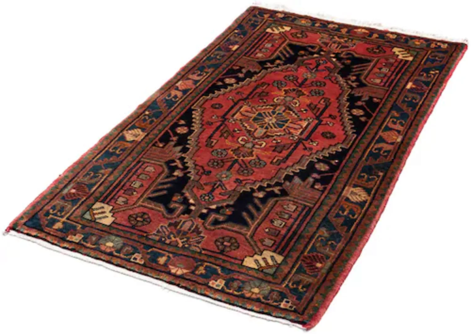 morgenland Wollteppich »Touiserkan Medaillon Rosso chiaro 129 x 78 cm«, rec günstig online kaufen