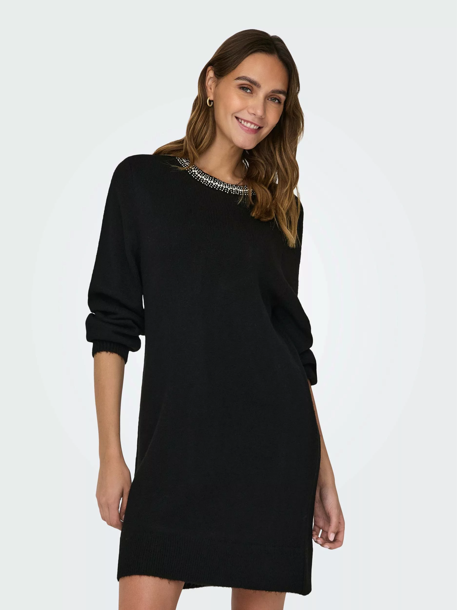 ONLY Strickkleid ONLHALEY LS BLING ONECK DRESS CS KNT günstig online kaufen