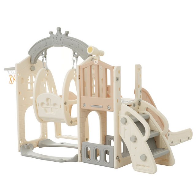 KoDise Polsterbett 5-in-1 Kinderspielset mit Schaukel, Rutsche für drinnen günstig online kaufen