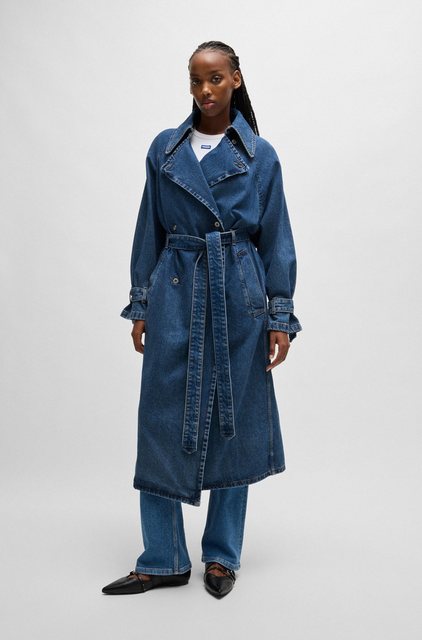 HUGO Blue Trenchcoat Garena_1_B mit Taillengürtel, All Over Denim Fashion P günstig online kaufen