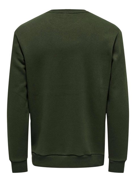 ONLY & SONS Sweatshirt Basic Sweatshirt Langarm Pullover ohne Kapuze ONSCER günstig online kaufen