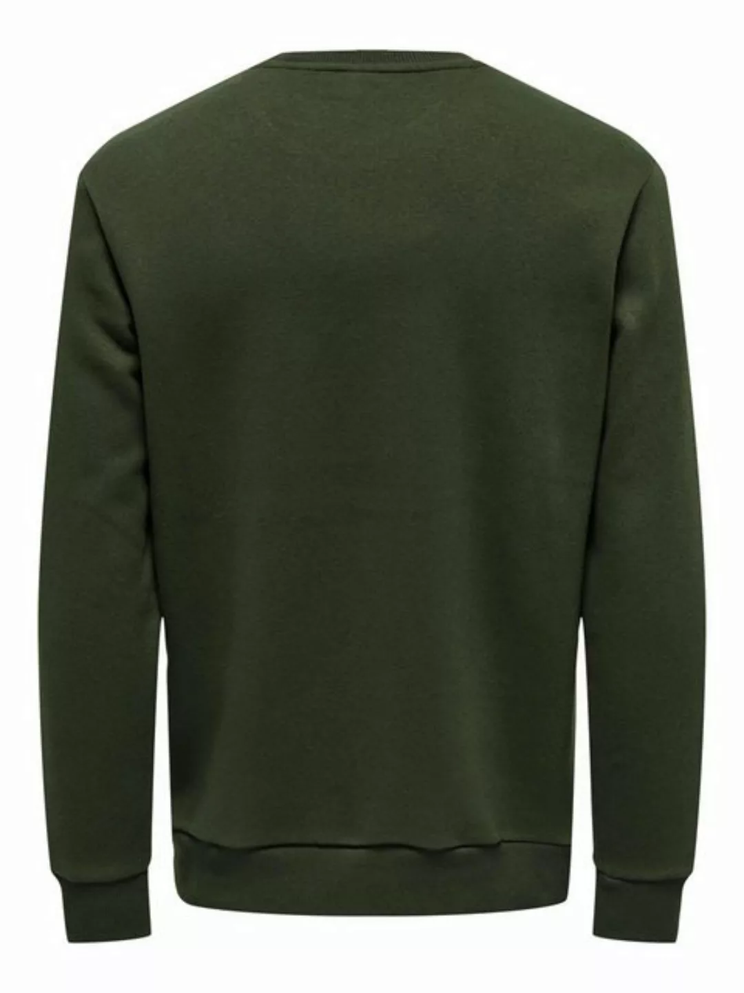 ONLY & SONS Sweatshirt Basic Sweatshirt Langarm Pullover ohne Kapuze ONSCER günstig online kaufen