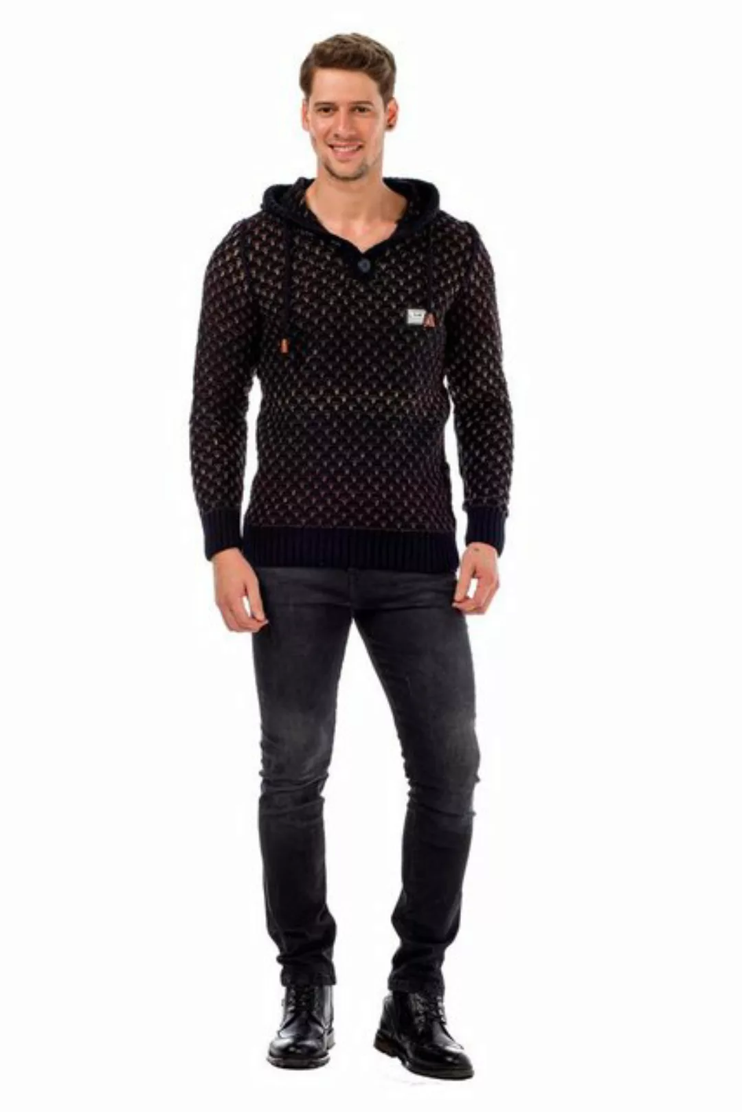 Cipo & Baxx Kapuzensweatshirt mit coolem Muster günstig online kaufen