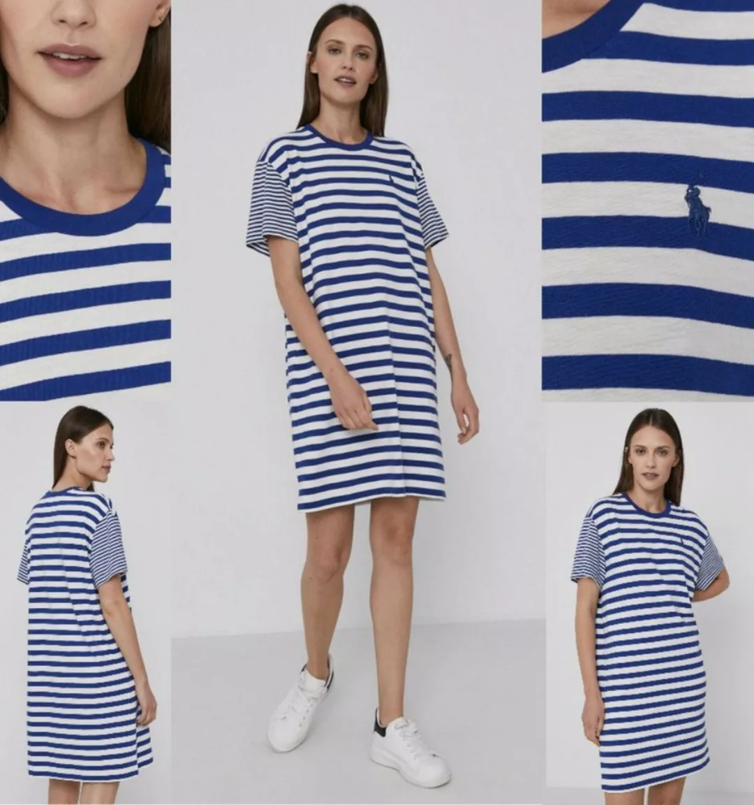 Ralph Lauren Midikleid POLO RALPH LAUREN Retro Stripe Midi Shirtdress Dress günstig online kaufen