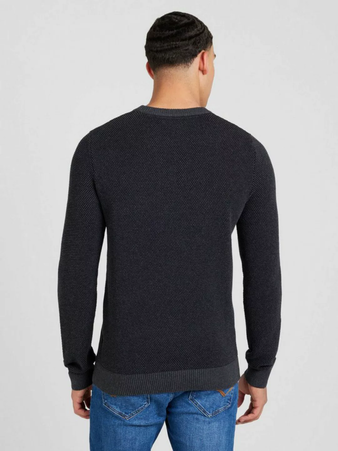 Jack & Jones Rundhalspullover JJEGLOBE KNIT CREW NECK NOOS in Strick Optik günstig online kaufen