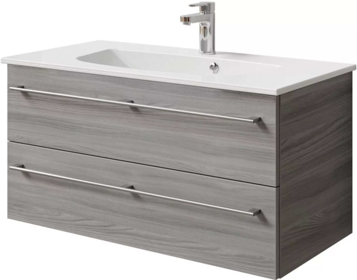 Saphir Waschtisch »Serie 6025 Mineralmarmor-Waschtisch mit Unterschrank, 97 günstig online kaufen