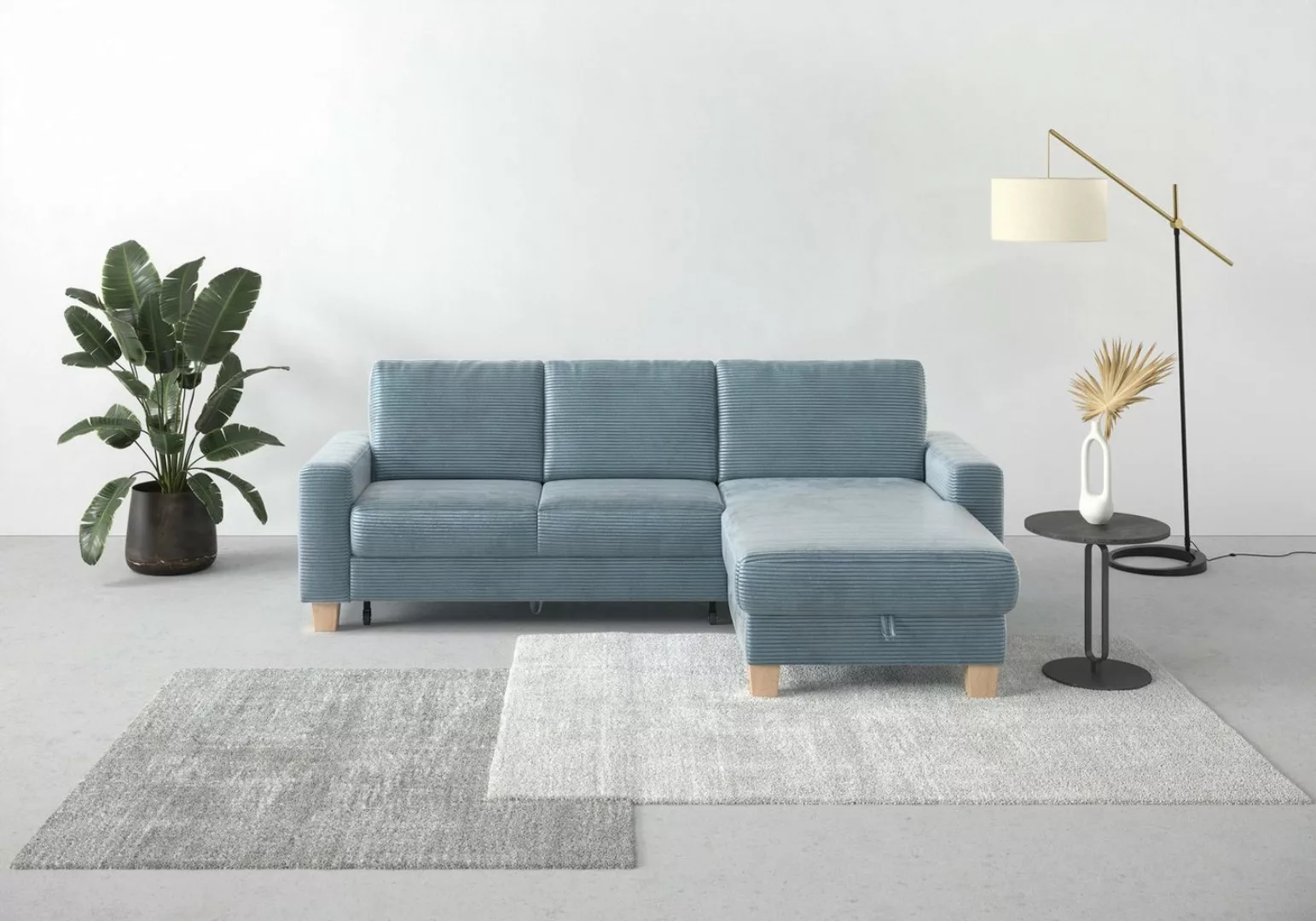 Home affaire Ecksofa Summer L-Form, mit Recamiere, mit oder ohne Bettfunkti günstig online kaufen