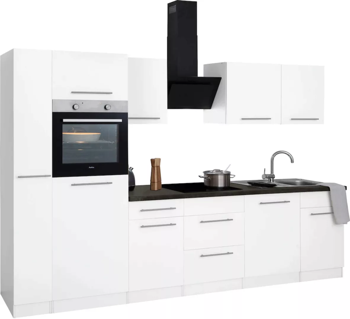 wiho Küchen Küchenzeile "Unna", mit E-Geräten, Breite 310 cm günstig online kaufen