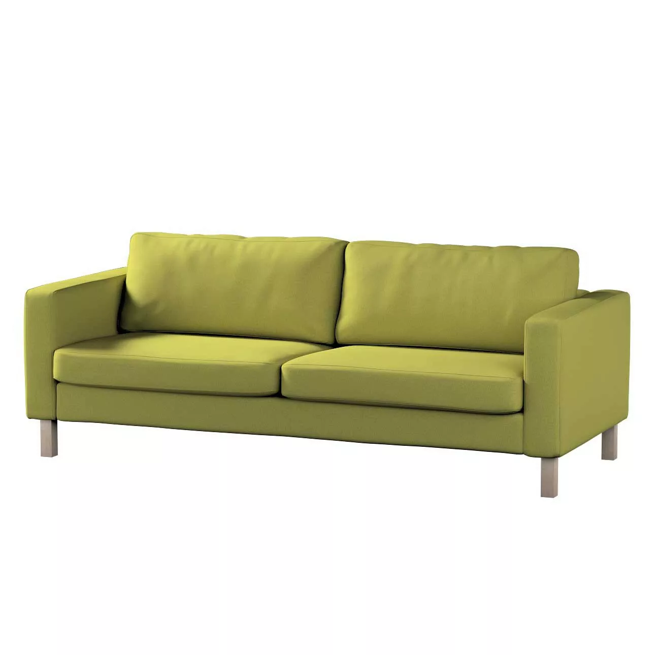 Bezug für Karlstad 3-Sitzer Sofa nicht ausklappbar, kurz, limone, Bezug für günstig online kaufen