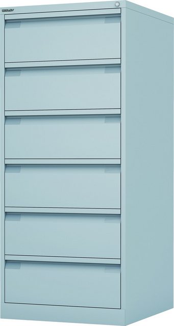 Bisley Aktenschrank ECO Karteischrank DIN-A5 in Lichtgrau - Maße: H 132 x B günstig online kaufen