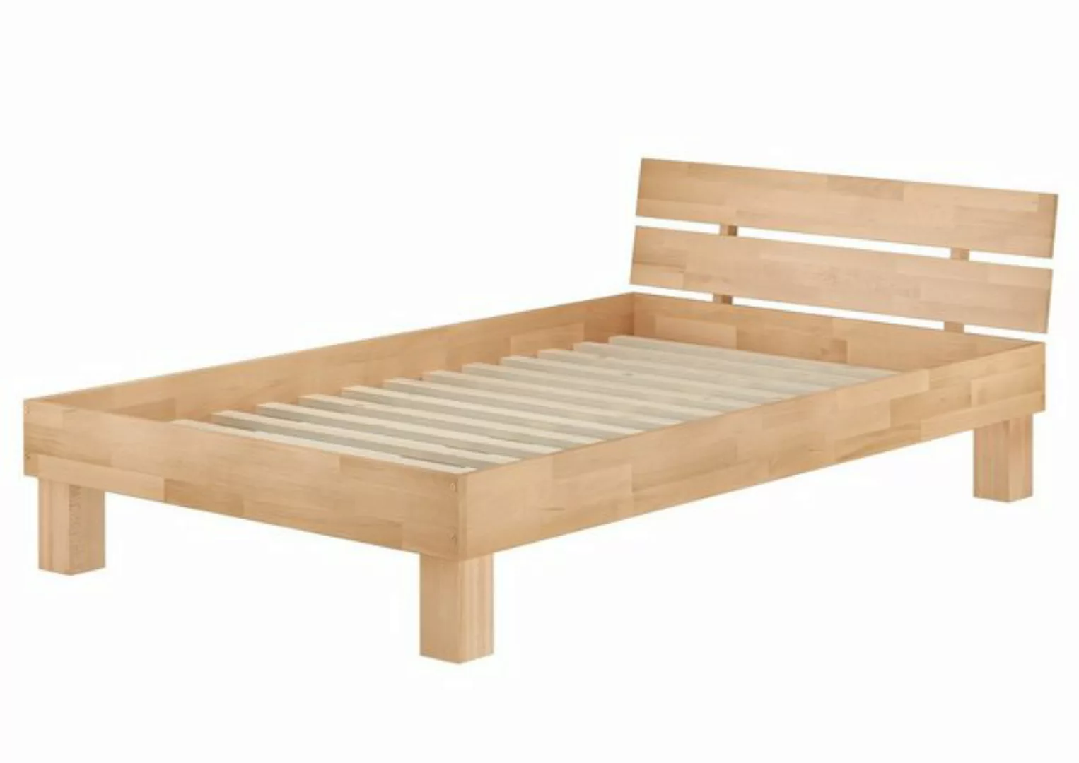 ERST-HOLZ Bett Breiteres Einzelbett Gästebett Buche massiv Überlänge 120x22 günstig online kaufen