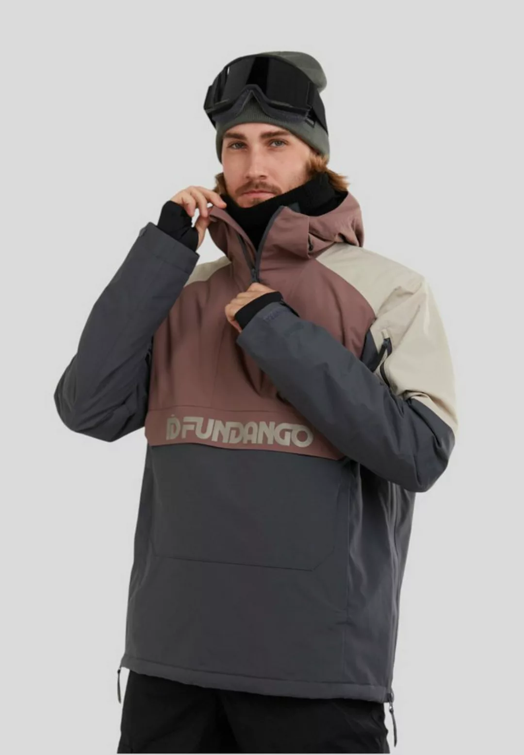 Fundango Sakko Burnaby Logo Anorak Skijacke im Pulloverstil sorgt für volls günstig online kaufen