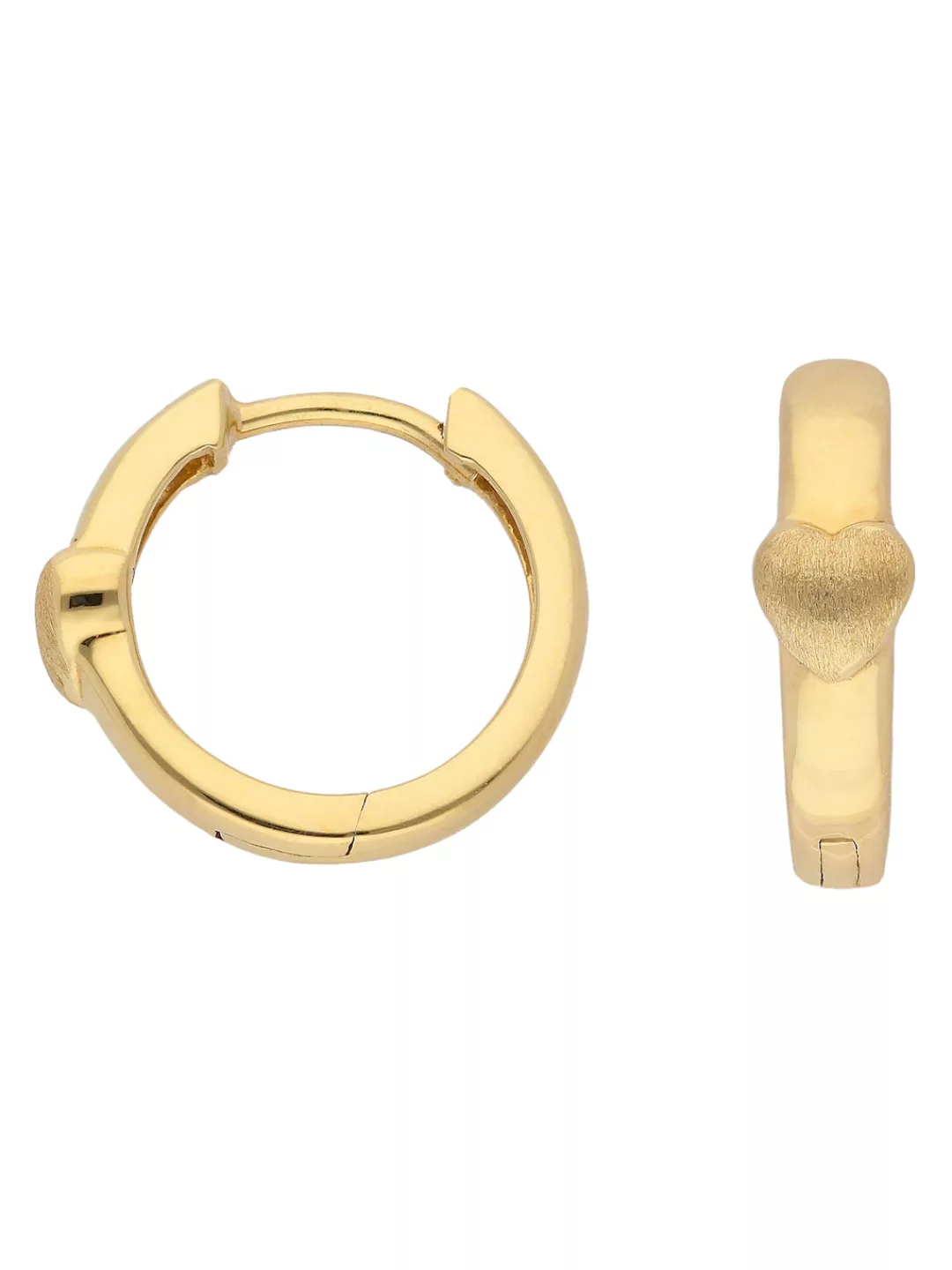 Adelia´s Paar Ohrhänger "333 Gold Ohrringe Creolen Herz Ø 14 mm", Goldschmu günstig online kaufen