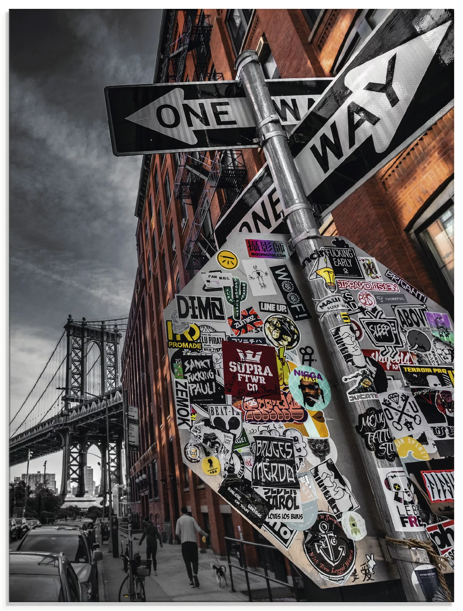 Artland Glasbild »New York Street Fotografie«, Amerika, (1 St.), in verschi günstig online kaufen
