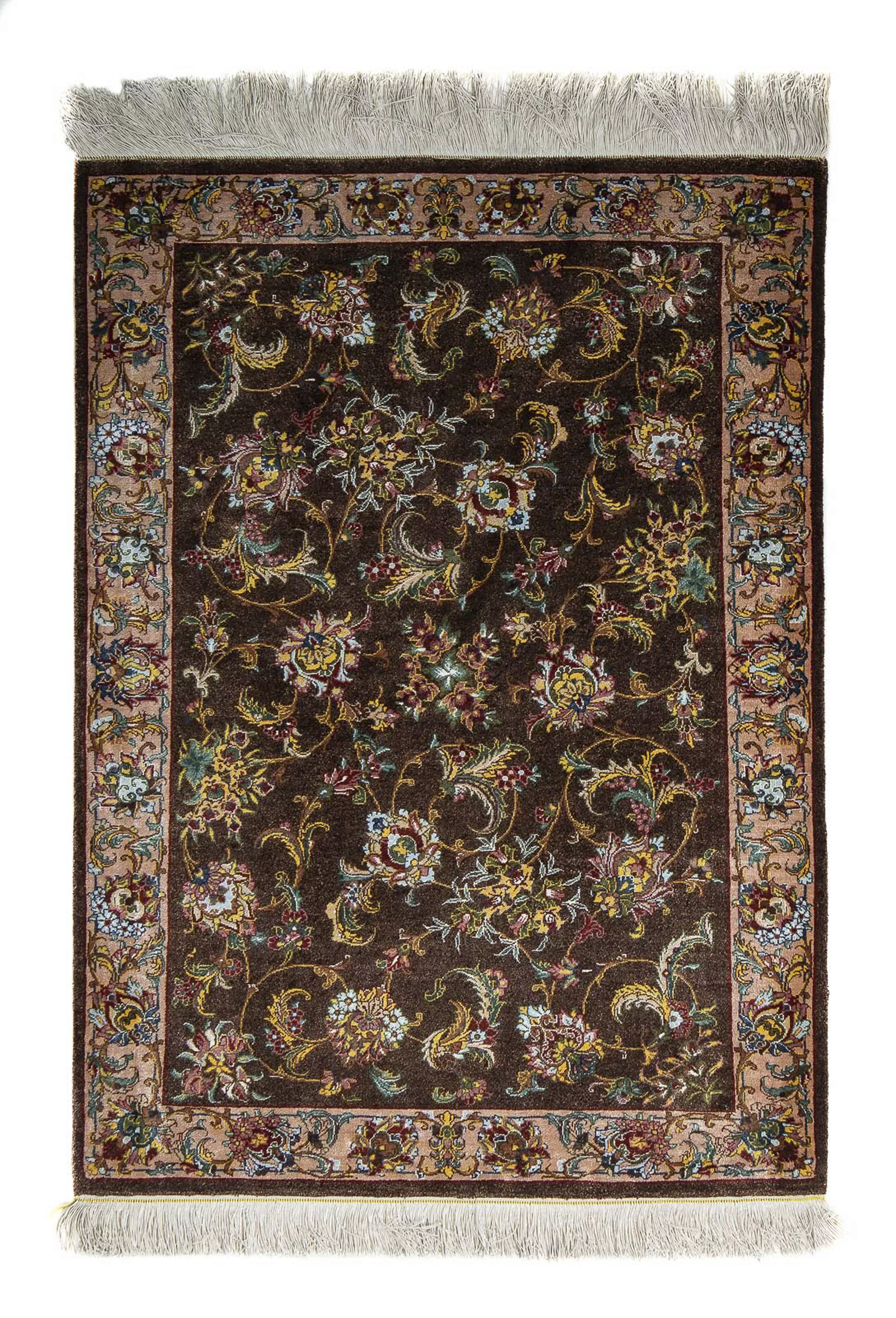 morgenland Orientteppich »Perser - Ghom - 86 x 60 cm - braun«, rechteckig, günstig online kaufen