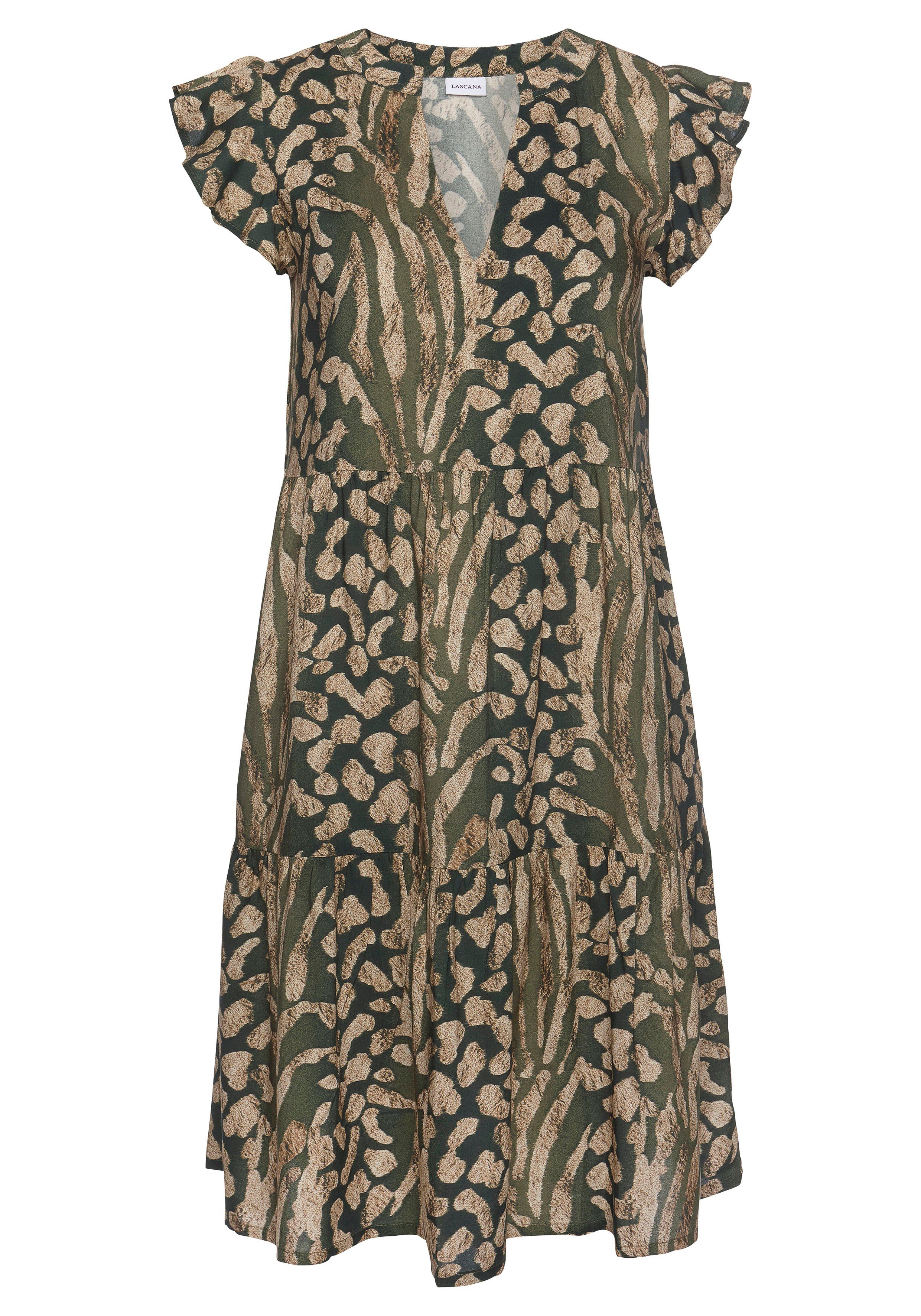 LASCANA Sommerkleid mit Animalprint und süßen günstig online kaufen